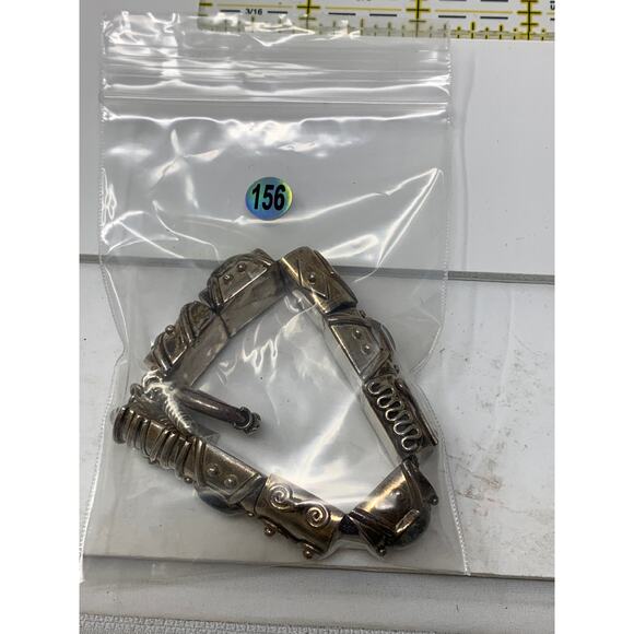 SOLD VTG DAC Deborah Armstrong Sterling Silver Iridescent Cabochon Toggle - Picture 6 of 6